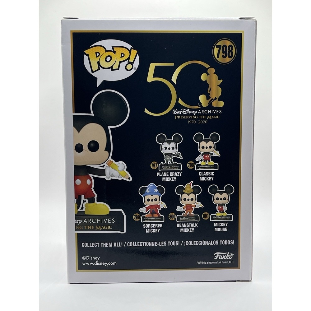 Classic Mickey Mouse Disney 50th Anniversary Funko Pop #798 Preserving The Magic - Picture 6 of 10
